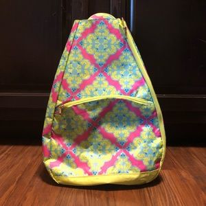 A tennis backpack